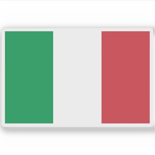 Flagge Italiens Aufkleber (Vorderseite)
