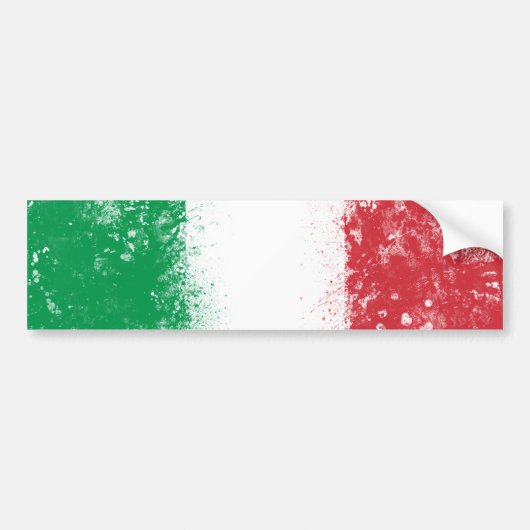 Flagge Italiens Autoaufkleber (Vorne)