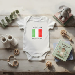 Flagge Italiens Baby Bodysuit Baby Strampler