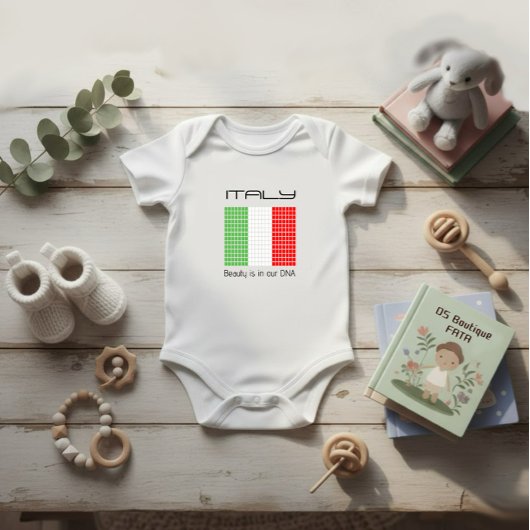 Flagge Italiens Baby Bodysuit Baby Strampler