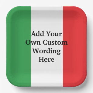 Flagge Italiens Buon Compleanno oder Anniversario  Pappteller