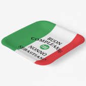 Flagge Italiens Buon Compleanno oder Anniversario  Pappteller (Gewinkelt)