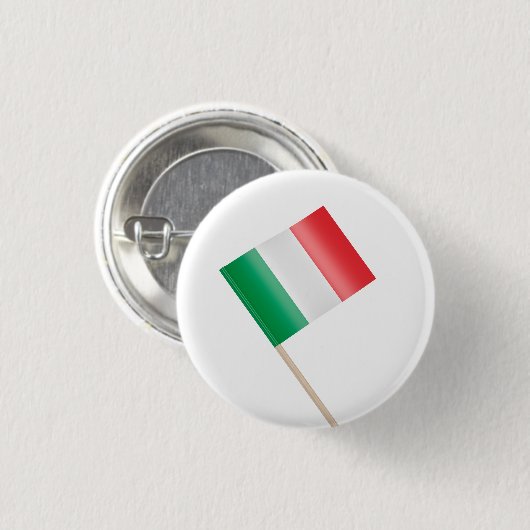 Flagge Italiens Button (Vorne & Hinten)