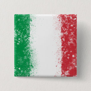 Flagge Italiens Button