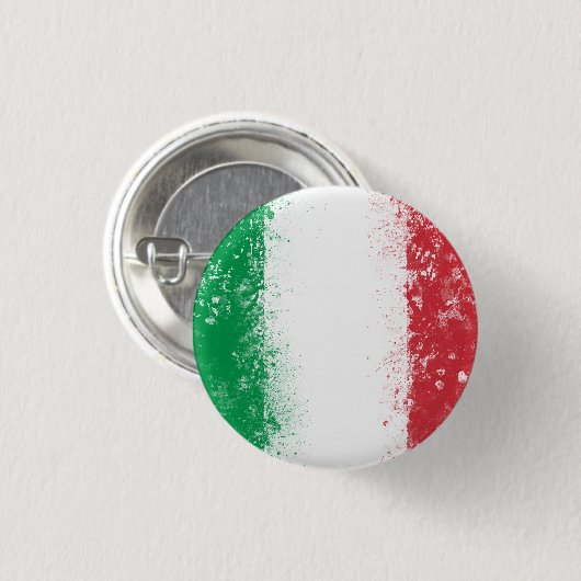 Flagge Italiens Button (Vorne & Hinten)