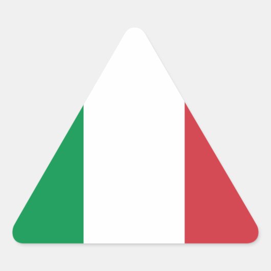 Flagge Italiens Dreieckiger Aufkleber (Vorderseite)