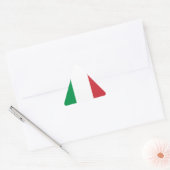 Flagge Italiens Dreieckiger Aufkleber (Umschlag)