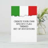 Flagge Italiens Einladung (Stehend Vorderseite)