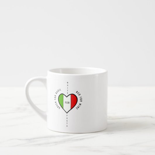 Flagge Italiens Espressotasse (Links)