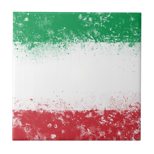 Flagge Italiens Fliese (Vorderseite)