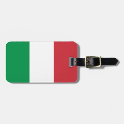 Flagge Italiens Gepäckanhänger (Vorderseite horizontal)