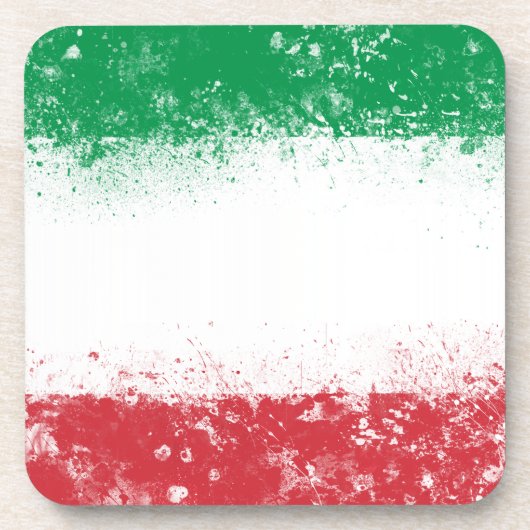 Flagge Italiens Getränkeuntersetzer (Vorderseite)