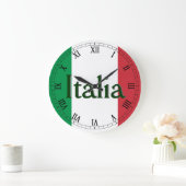 Flagge Italiens Große Wanduhr (Zuhause)