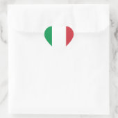 Flagge Italiens Herz-Aufkleber (Tasche)