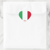 Flagge Italiens Herz-Aufkleber (Tasche)