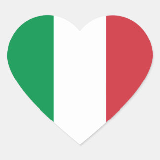 Flagge Italiens Herz-Aufkleber