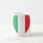 Flagge Italiens Herz Kaffeetasse (Mittel)