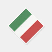 Flagge Italiens - Italienisch Serviette (Ecke)