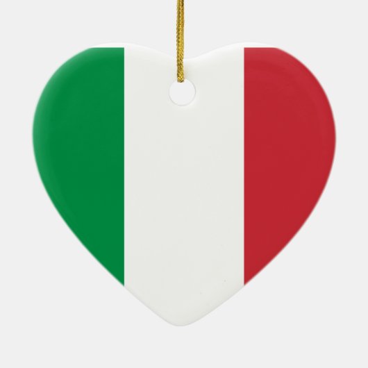Flagge Italiens Keramik Ornament (Hinten)