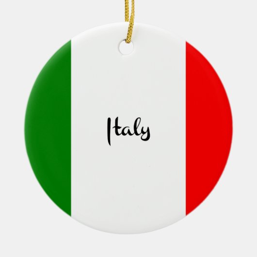 Flagge Italiens Keramikornament (Vorne)