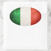 Flagge Italiens Ovaler Aufkleber (Tasche)