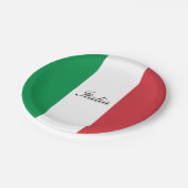 Flagge Italiens Pappteller (Schrägansicht)