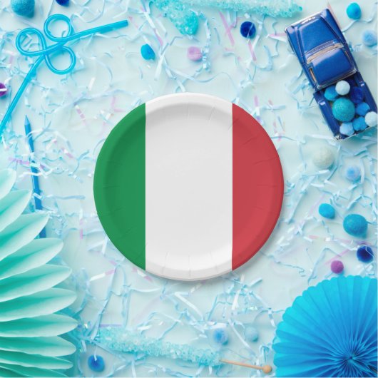 Flagge Italiens Pappteller (Party)