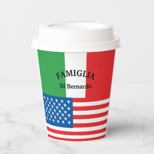 Flagge Italiens Patriotische Flagge Pappbecher