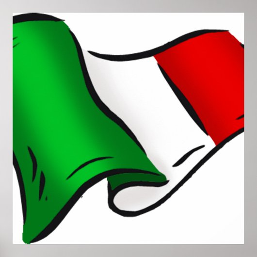 Flagge Italiens Poster (Vorne)