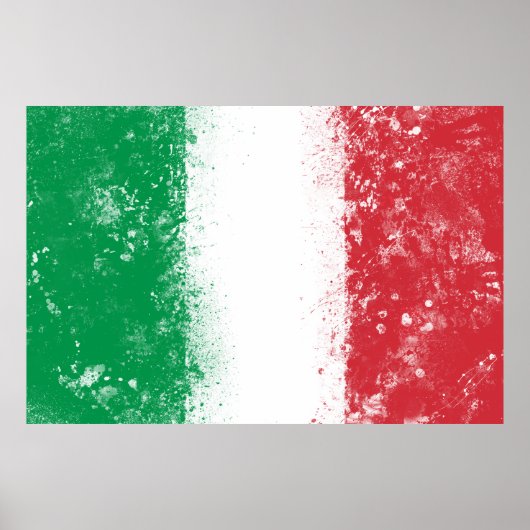 Flagge Italiens Poster (Vorne)