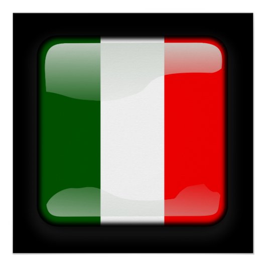 Flagge Italiens Poster (Vorderseite)