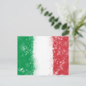 Flagge Italiens Postkarte (Stehend Vorderseite)