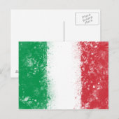 Flagge Italiens Postkarte (Vorne/Hinten)