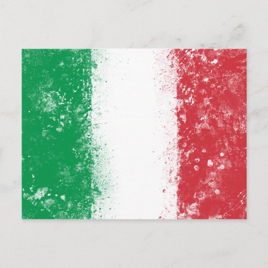 Flagge Italiens Postkarte (Vorderseite)