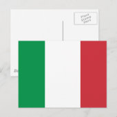Flagge Italiens Postkarte (Vorne/Hinten)