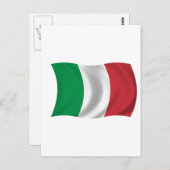 Flagge Italiens Postkarte (Vorne/Hinten)