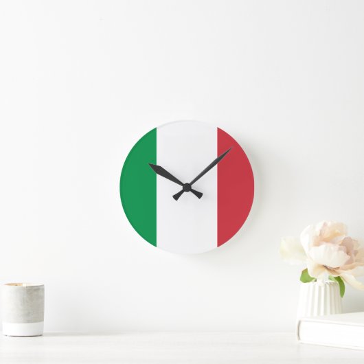 Flagge Italiens Runde Wanduhr (Zuhause)