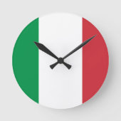 Flagge Italiens Runde Wanduhr (Vorderseite)