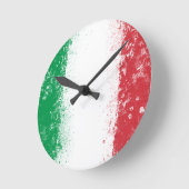 Flagge Italiens Runde Wanduhr (Winkel)
