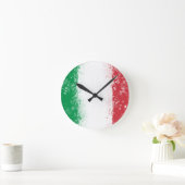 Flagge Italiens Runde Wanduhr (Zuhause)