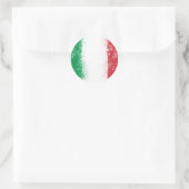 Flagge Italiens Runder Aufkleber (Tasche)