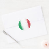 Flagge Italiens Runder Aufkleber (Umschlag)