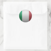 Flagge Italiens Runder Aufkleber (Tasche)