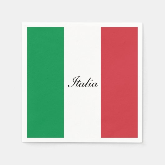 Flagge Italiens Serviette (Vorderseite)