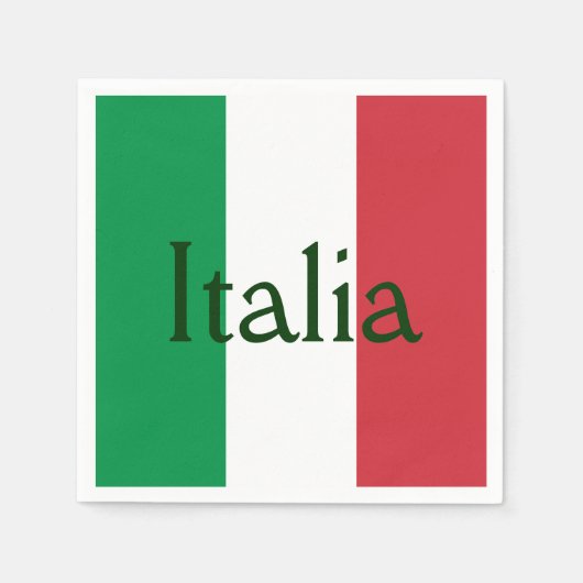 Flagge Italiens Serviette (Vorderseite)