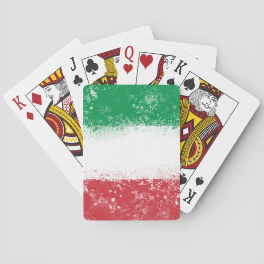 Flagge Italiens Spielkarten (Rückseite)