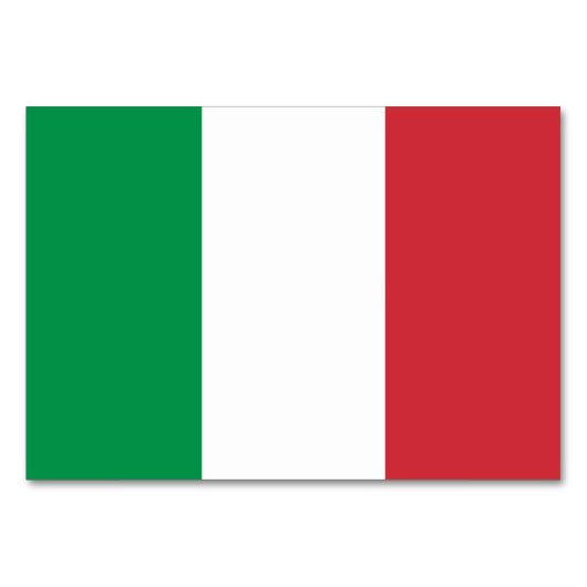 Flagge Italiens Tischnummer (Vorderseite)