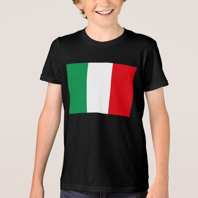 Flagge Italiens Tri-Blend Shirt (Vorderseite)