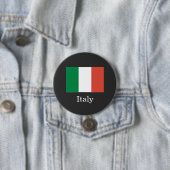 Flagge Italiens, weißer Text, Button (Beispiel)