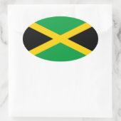 Flagge Jamaikas Ovaler Aufkleber (Tasche)